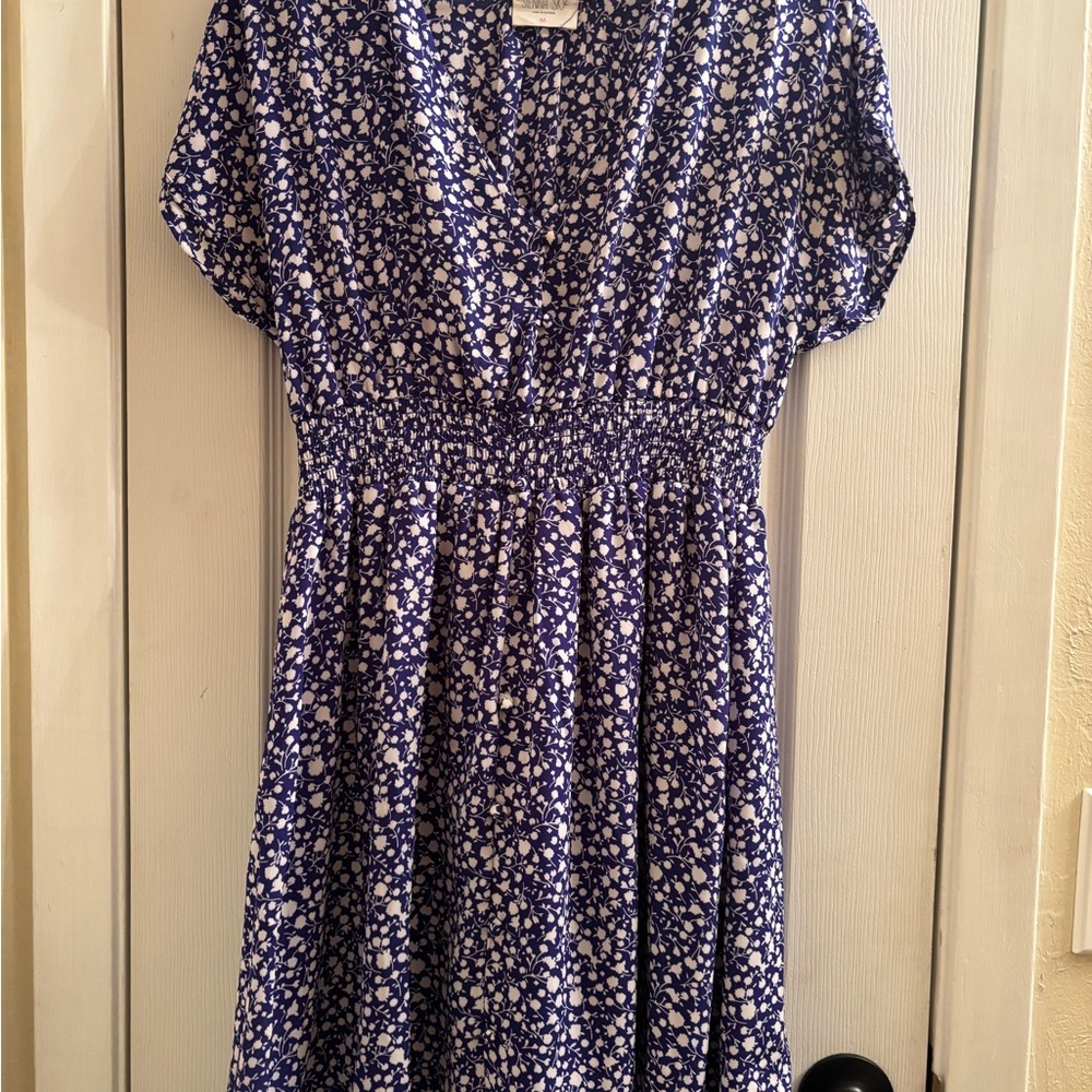 Sienna Sky Navy and White Floral Dress